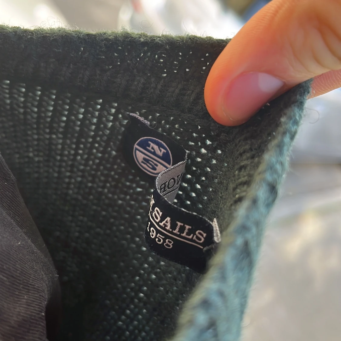 Mörkgrön stickad tröja North Sails - 4