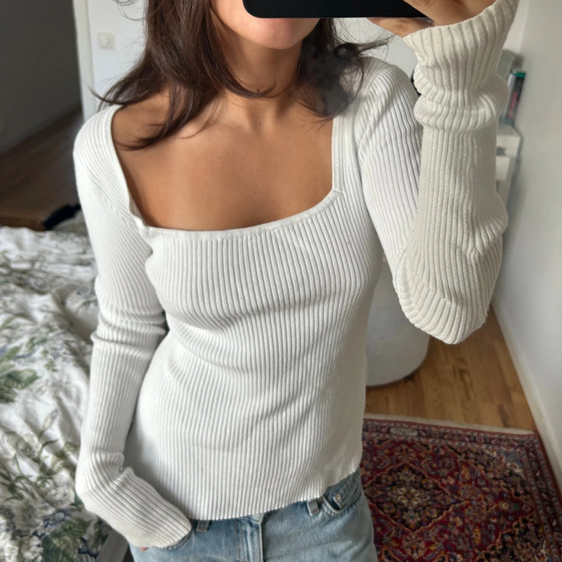 Vit långärmad 