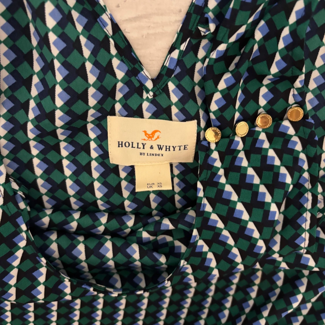 Mönstrad klänning/längre topp Lindex - 1