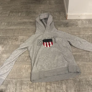 Grå hoodie från GANT med tryck - Grå hoodie från GANT. pris kan diskuteras.