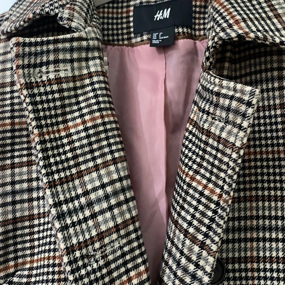 Rutig kappa från H&M i brun och beige - 2