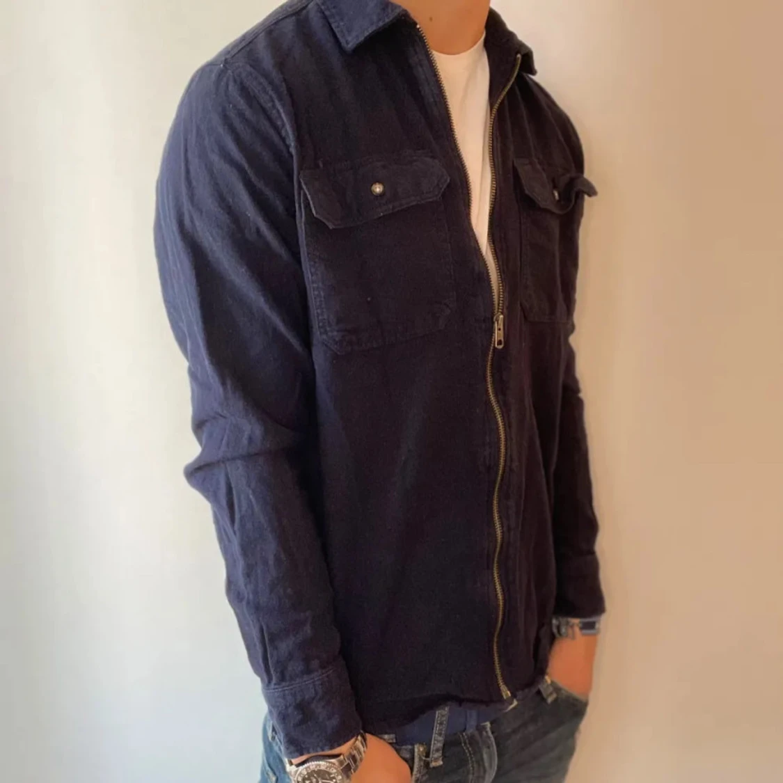 Mörkblå overshirt från Hampton Republic - 1