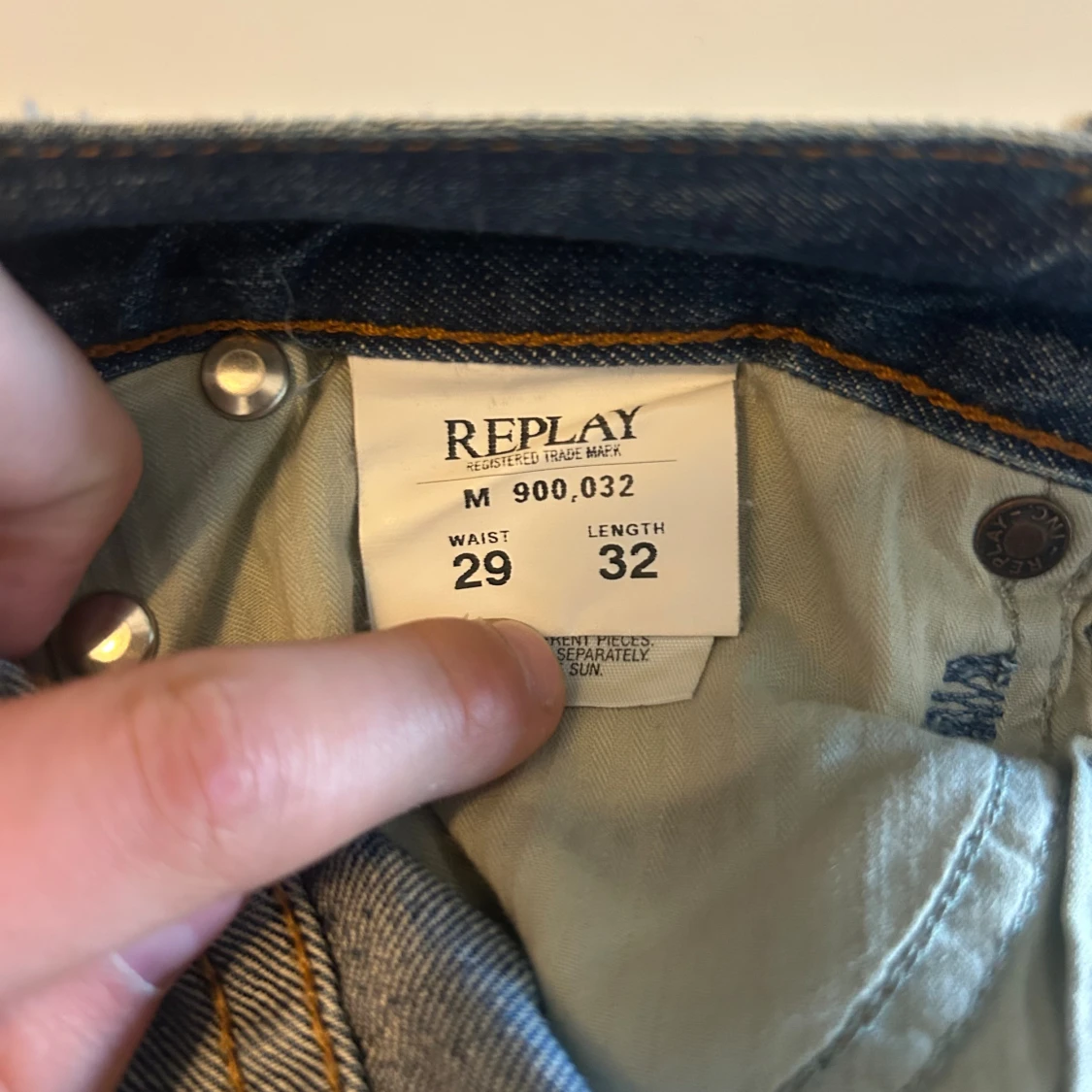 Blå Replay jeans, midja 29 längd 32 - 2