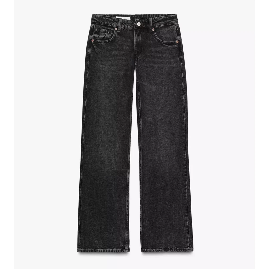 Svarta wide jeans med låg midja