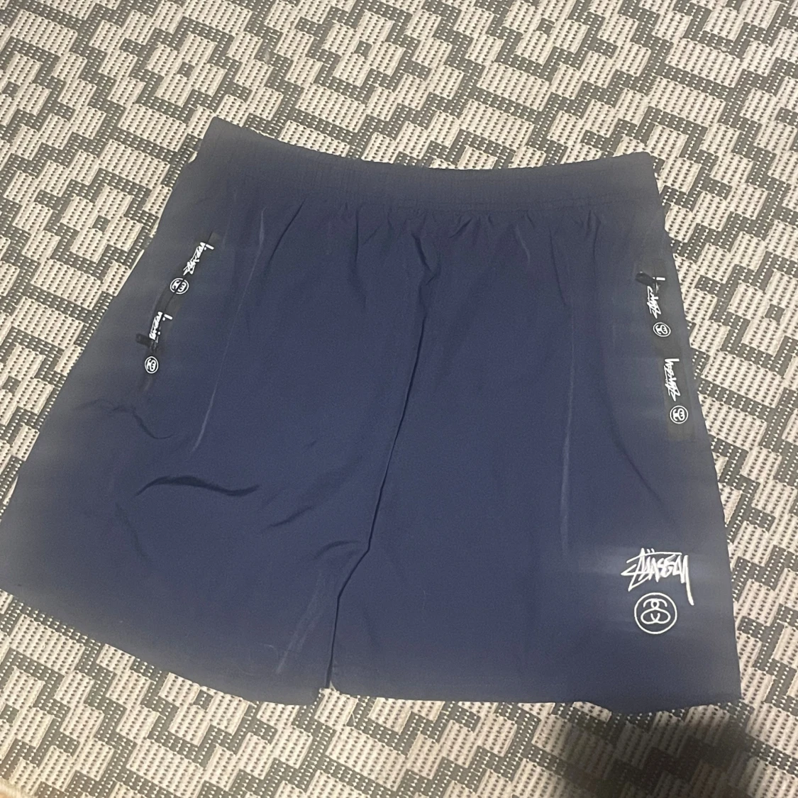 Mörkblå Stüssy shorts S/M - 1