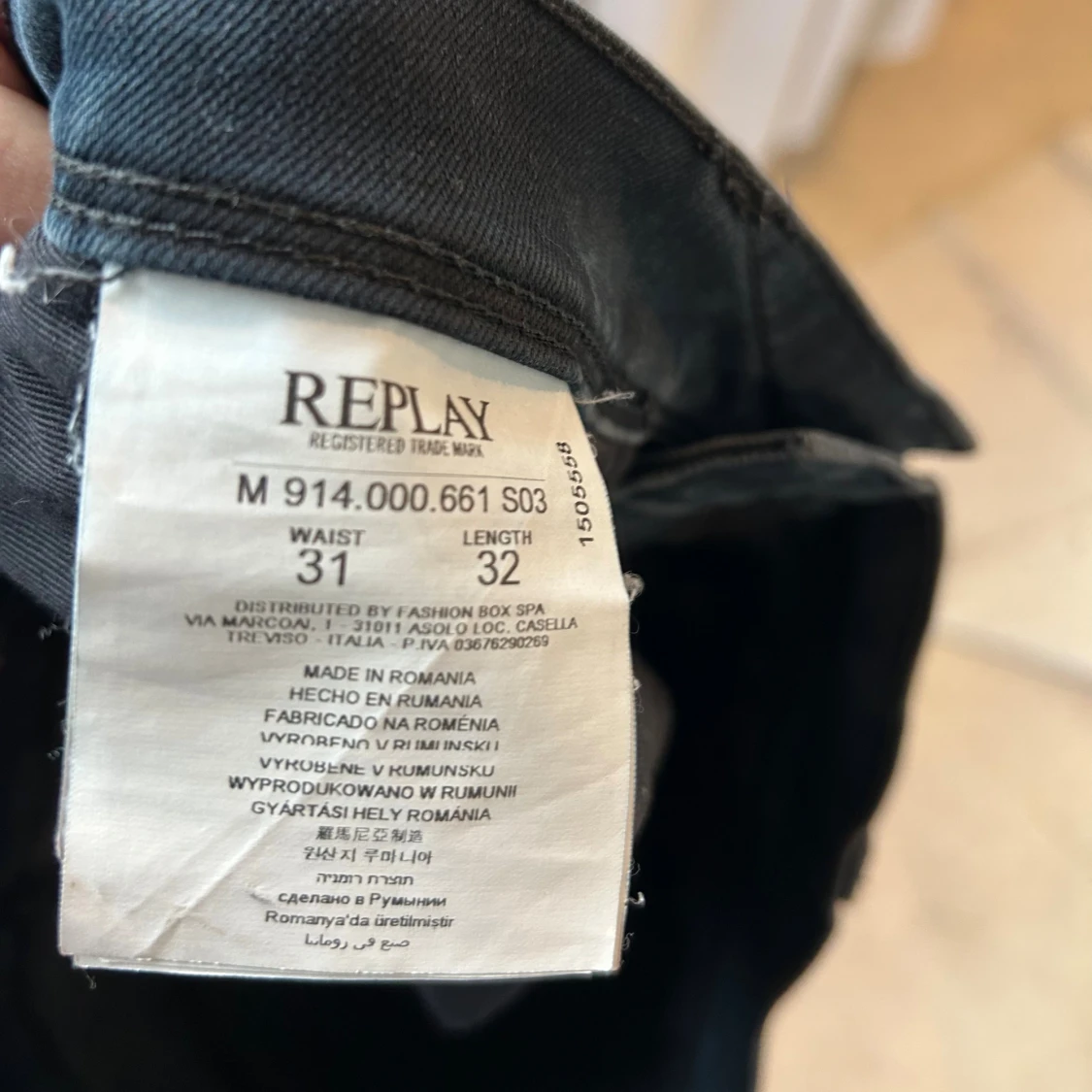 Mörkblå Replay jeans Anbass - 2