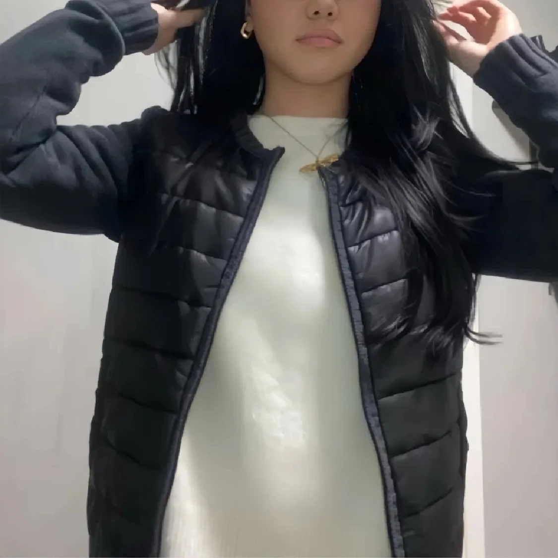 Svart quiltad pufferjacka från top secret  - 2