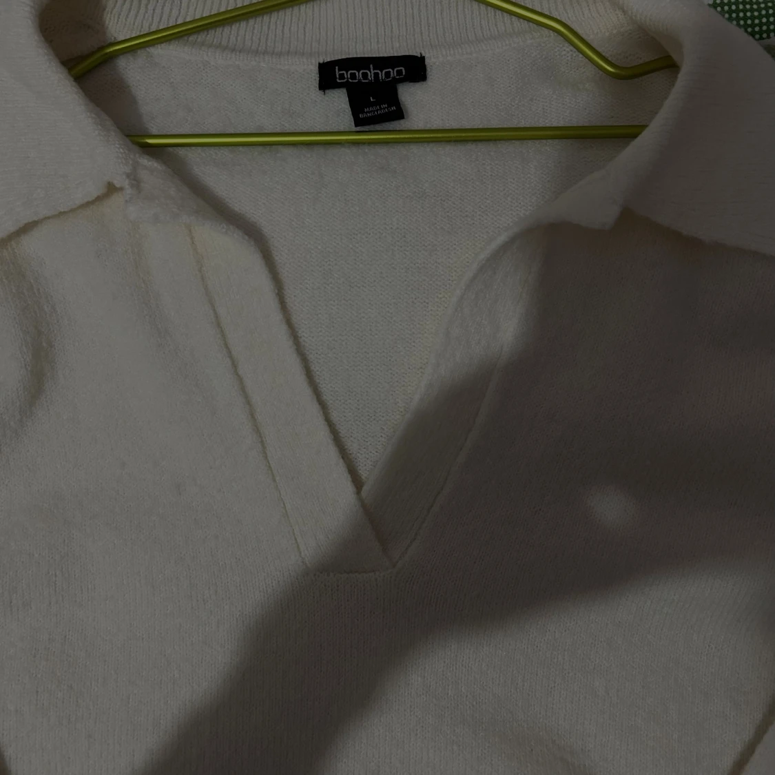 Vit stickad polotröja från Boohoo - 1