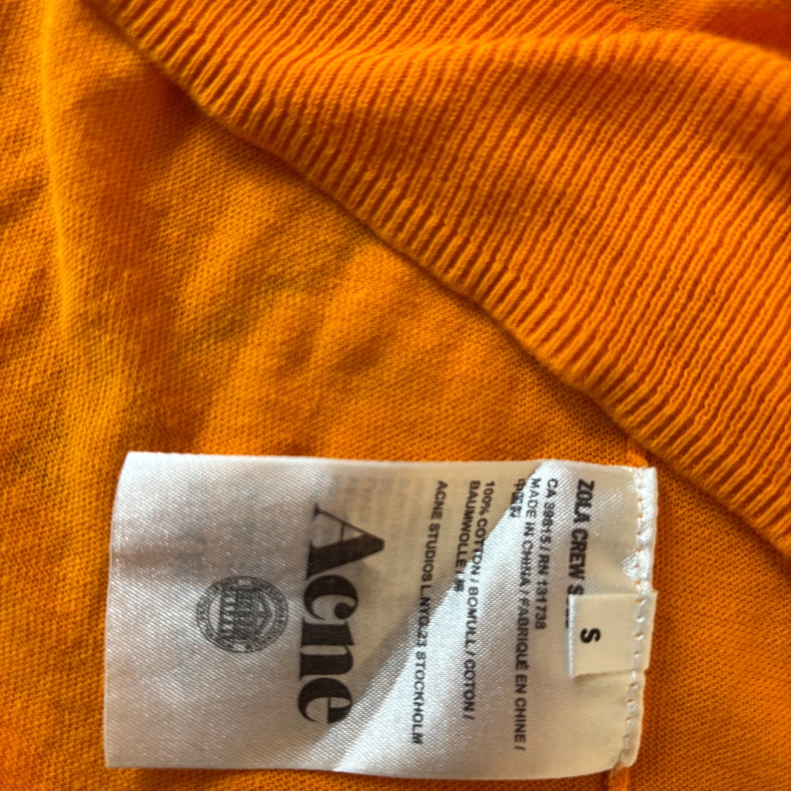 Orange bomullströja från Acne Studios - 3