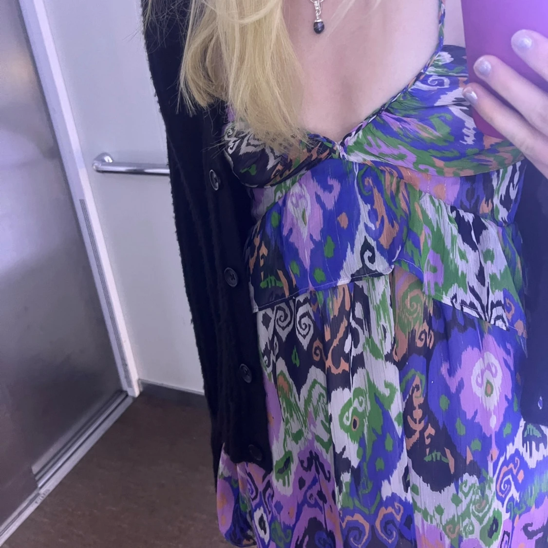 Färgglad mönstrad sommarklänning från zara - 1