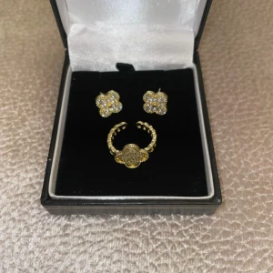 Smyckesset - Ring och örhängen i rostfrittstål, boxen ingår ej 🌸