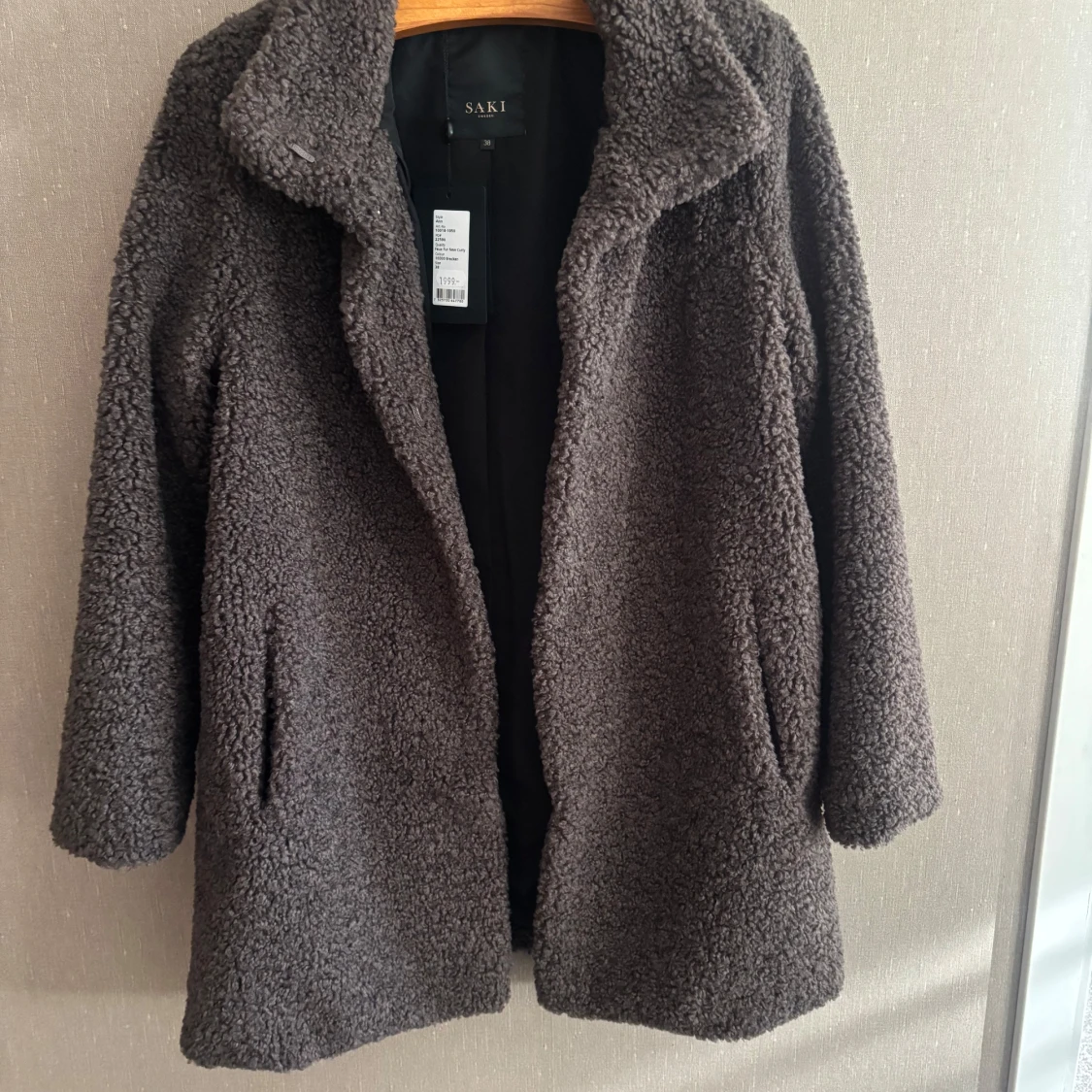 Brun teddyjacka från Saki, stl 38 - 1