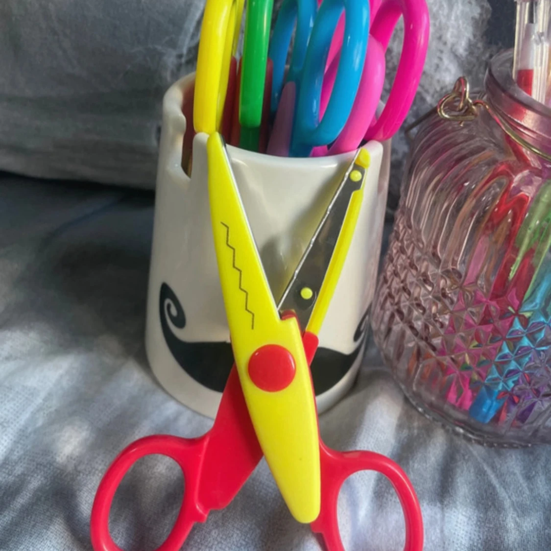 Färgglada mönstersaxar set - 2