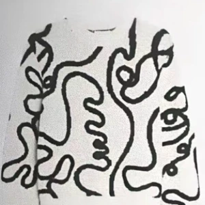 ⚠️SÖKER⚠️Vit tröja med svart abstrakt mönster - ⚠️SÖKER⚠️Är det någon som har en sådan här tröja eller vet vart man köpa? Tröjan kan också vara svart med vita mönster! Söker en i storlek XS eller S