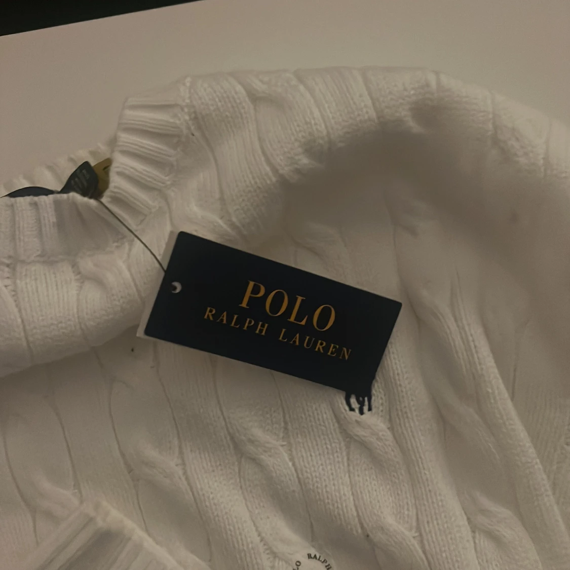 Vit kabelstickad tröja Polo Ralph Lauren - 2