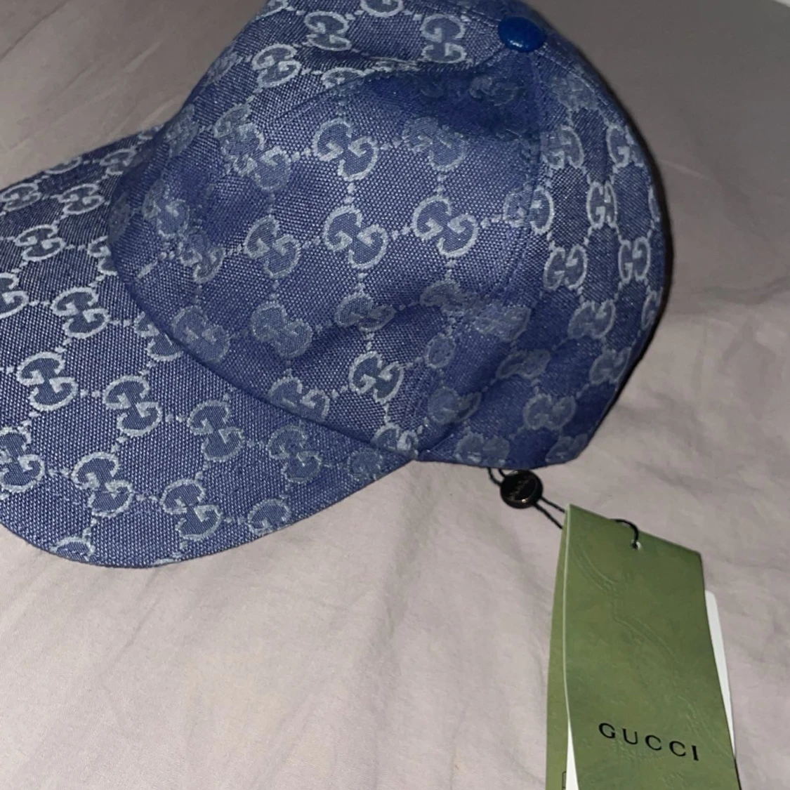 Blå keps från Gucci med GG-mönster - 2