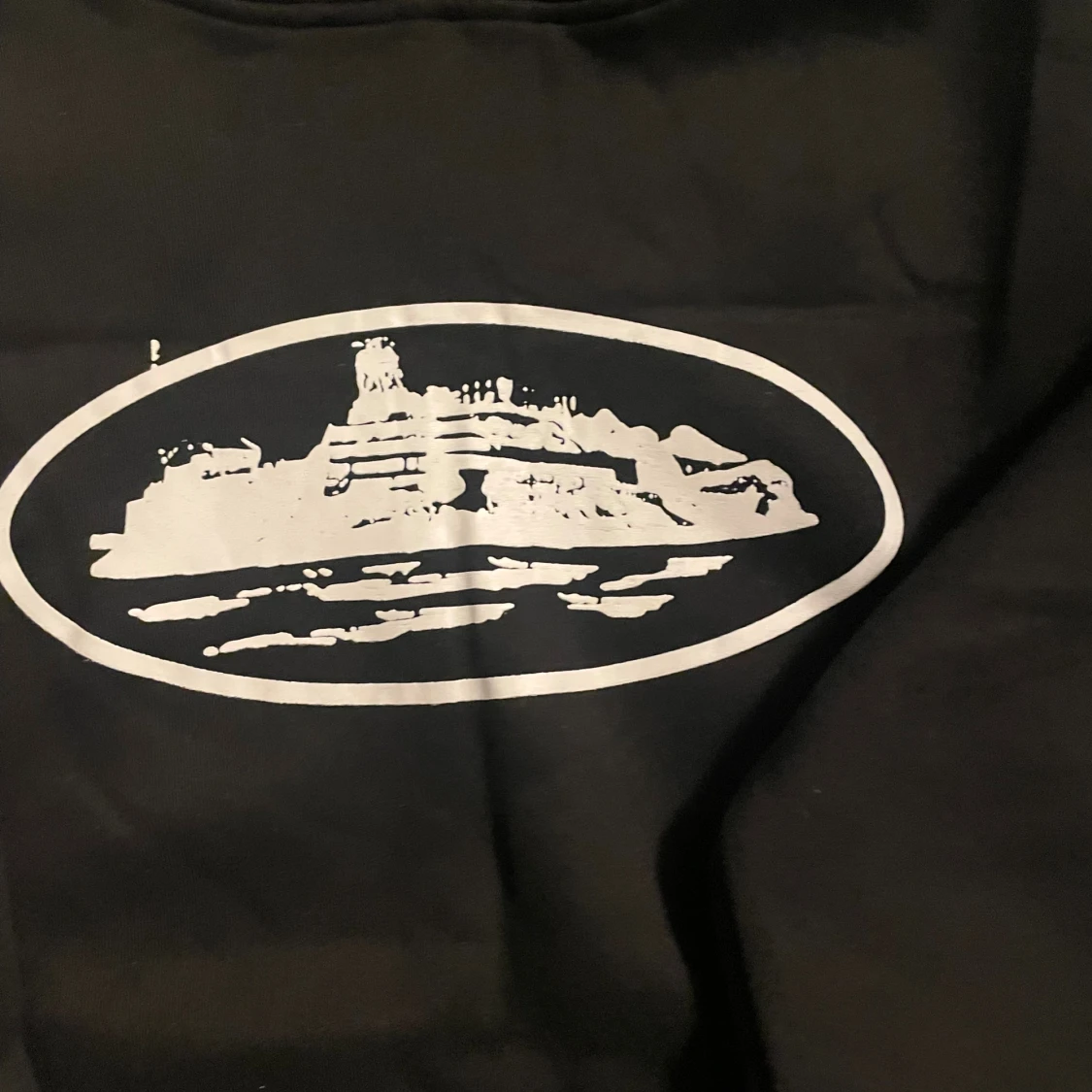 Svart hoodie med tryck - 1