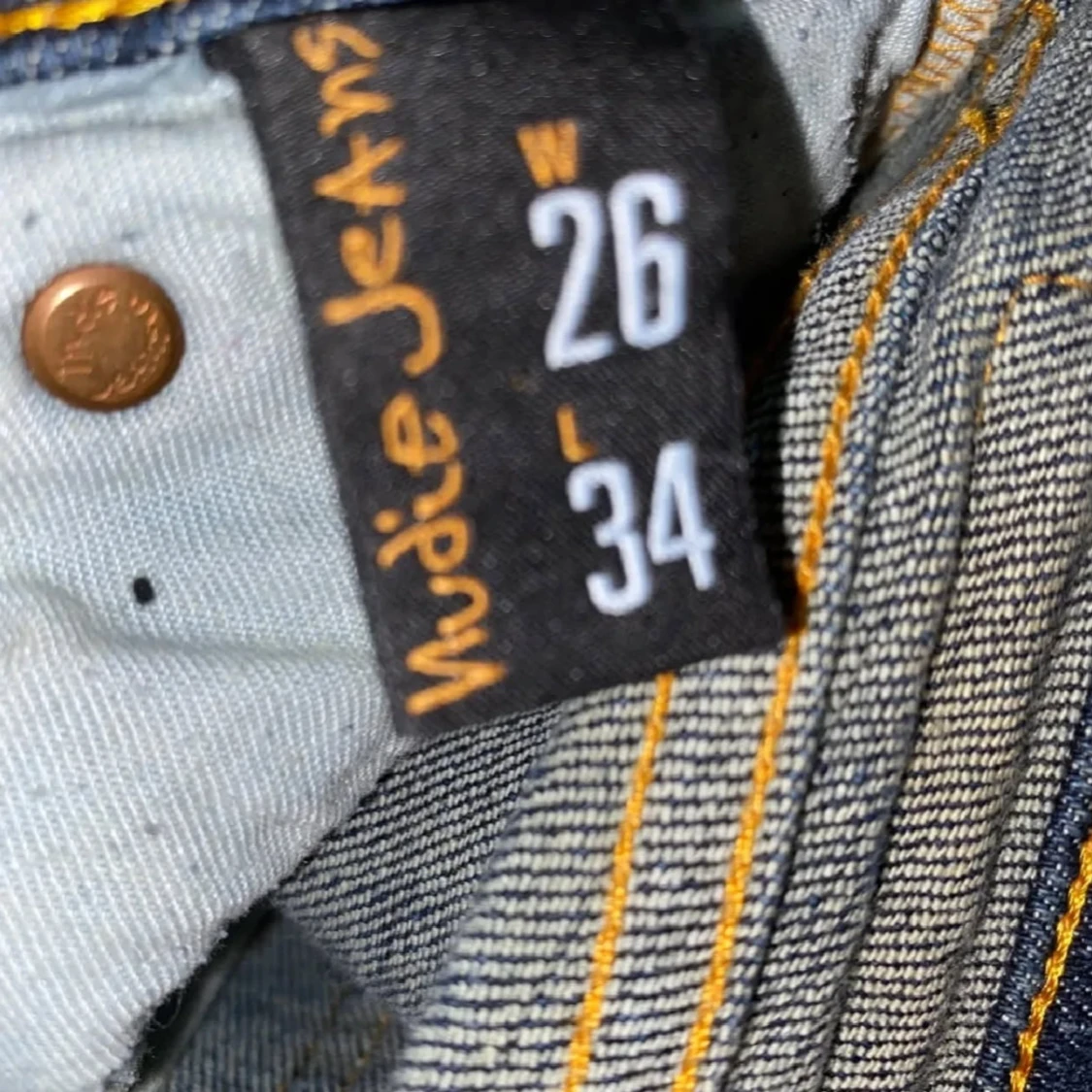 Mörkblå Nudie Jeans W26 L34 - 2