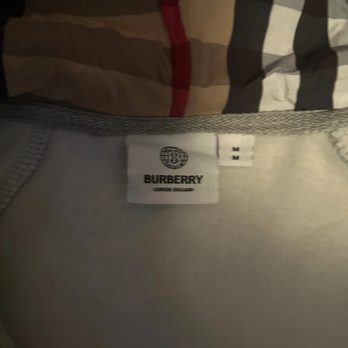 Grå Burberry hoodie med dragkedja - 2