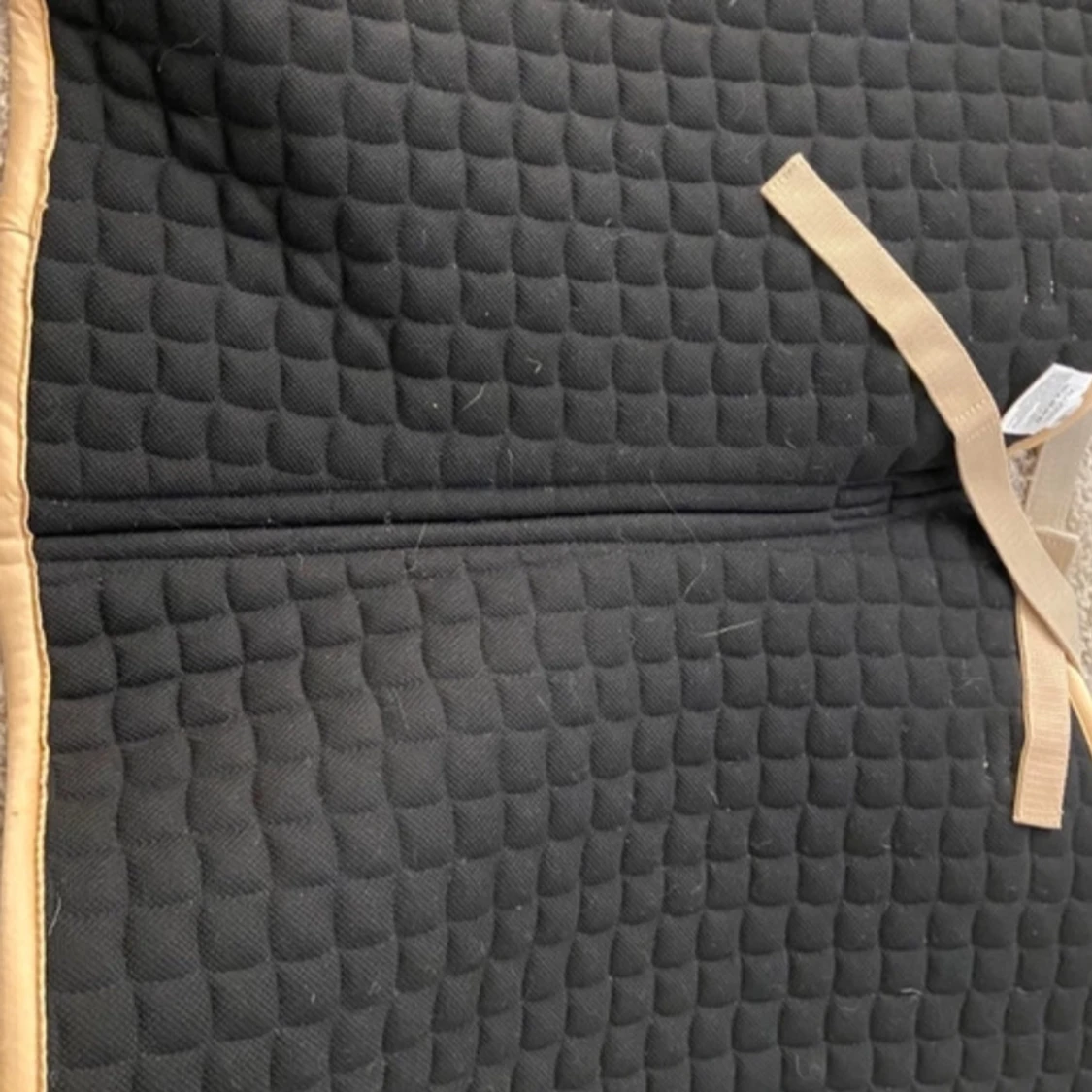 Beige och svart quiltad schabrak GP/PONY - 3