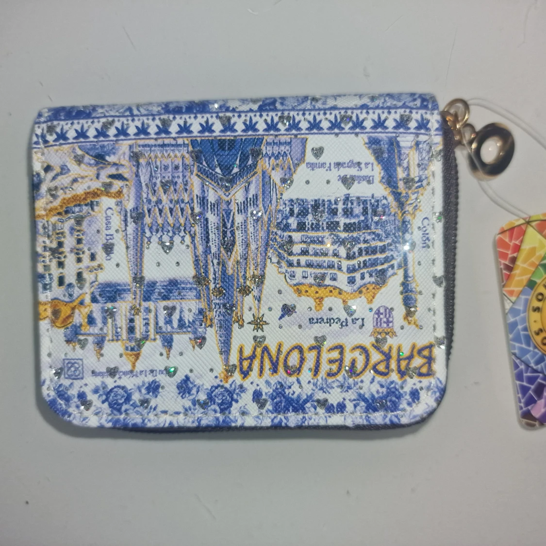 Barcelona plånbok med glittrigt tryck - 1