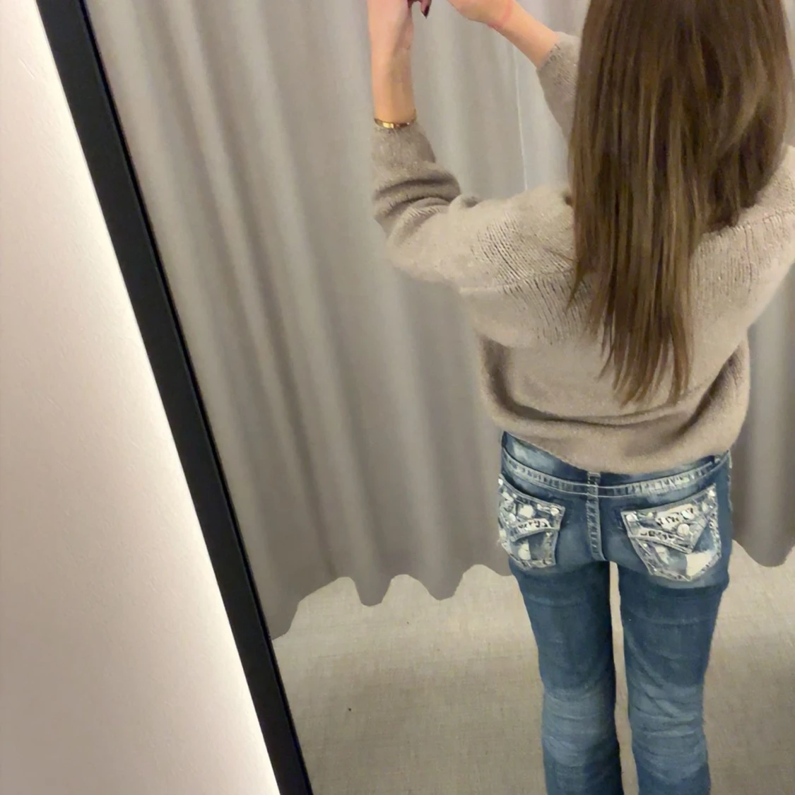 Miss Me blå bootcut jeans med detaljer