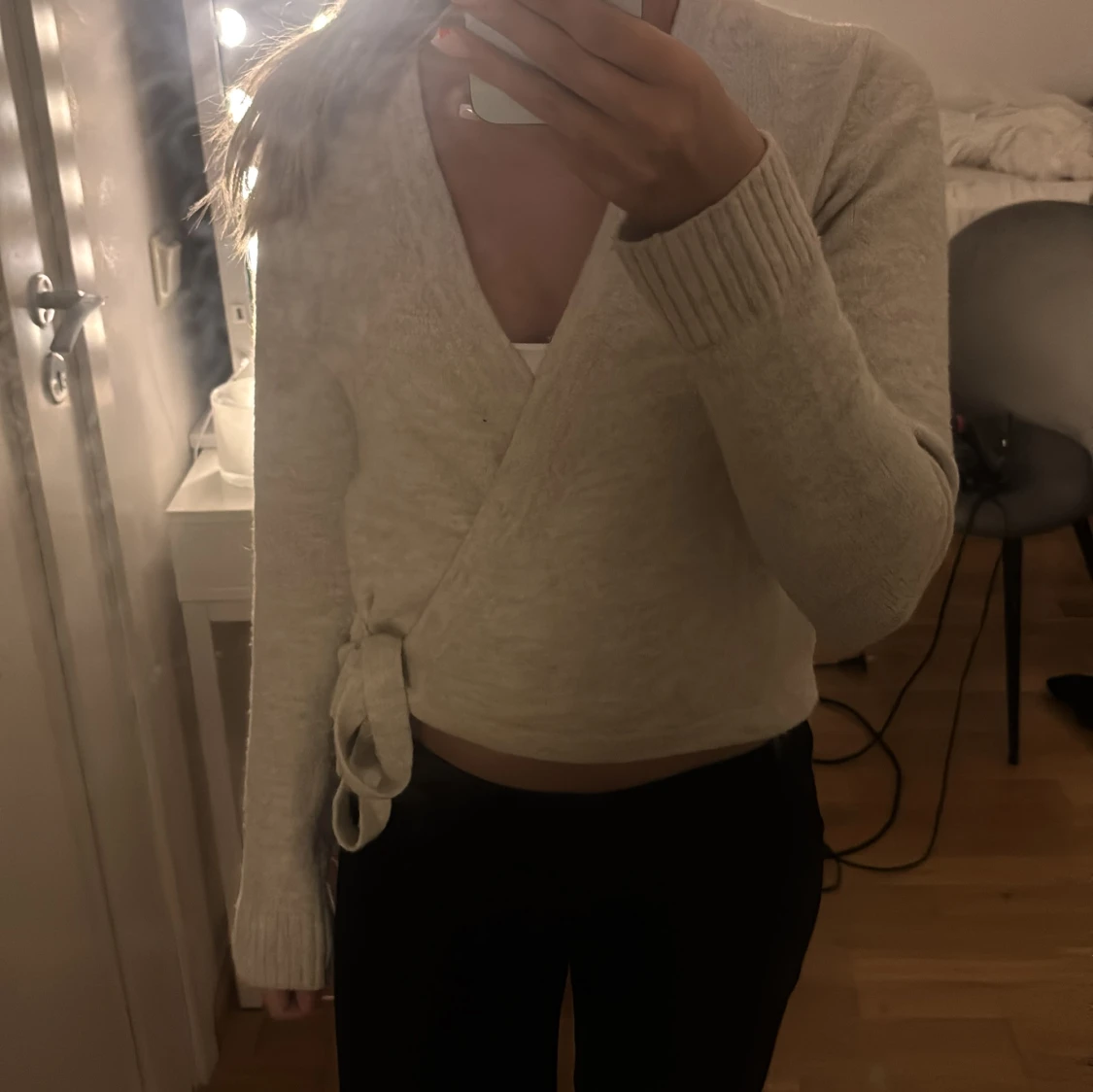 Beige omlottkofta från Kappahl