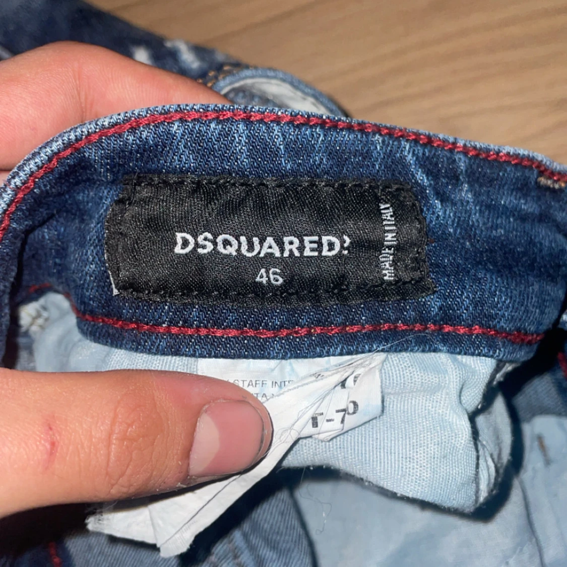 Dsquared2 blå jeans med slitningar - 4