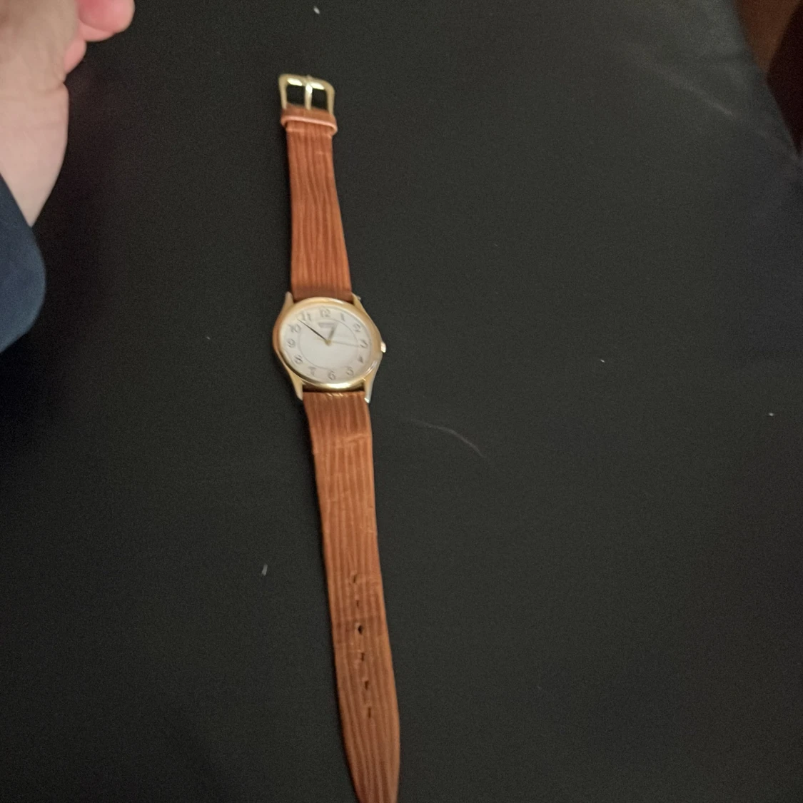 Seiko klocka med brun skinnrem - 4