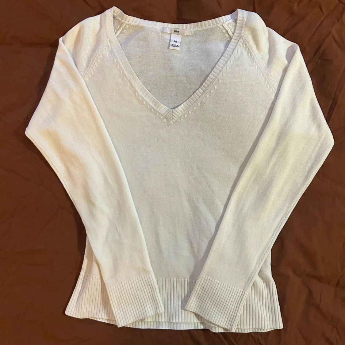 Vit långärmad topp  - 2