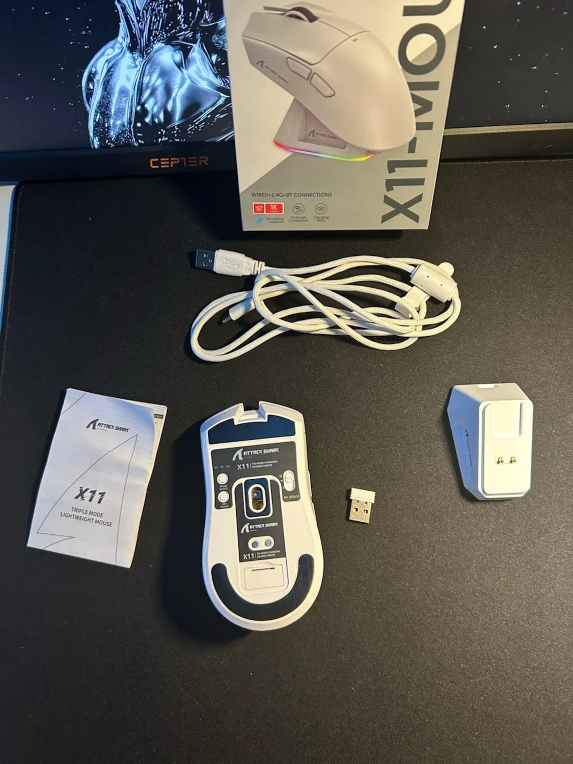 Attack Shark X11 gamingmus vit - 3