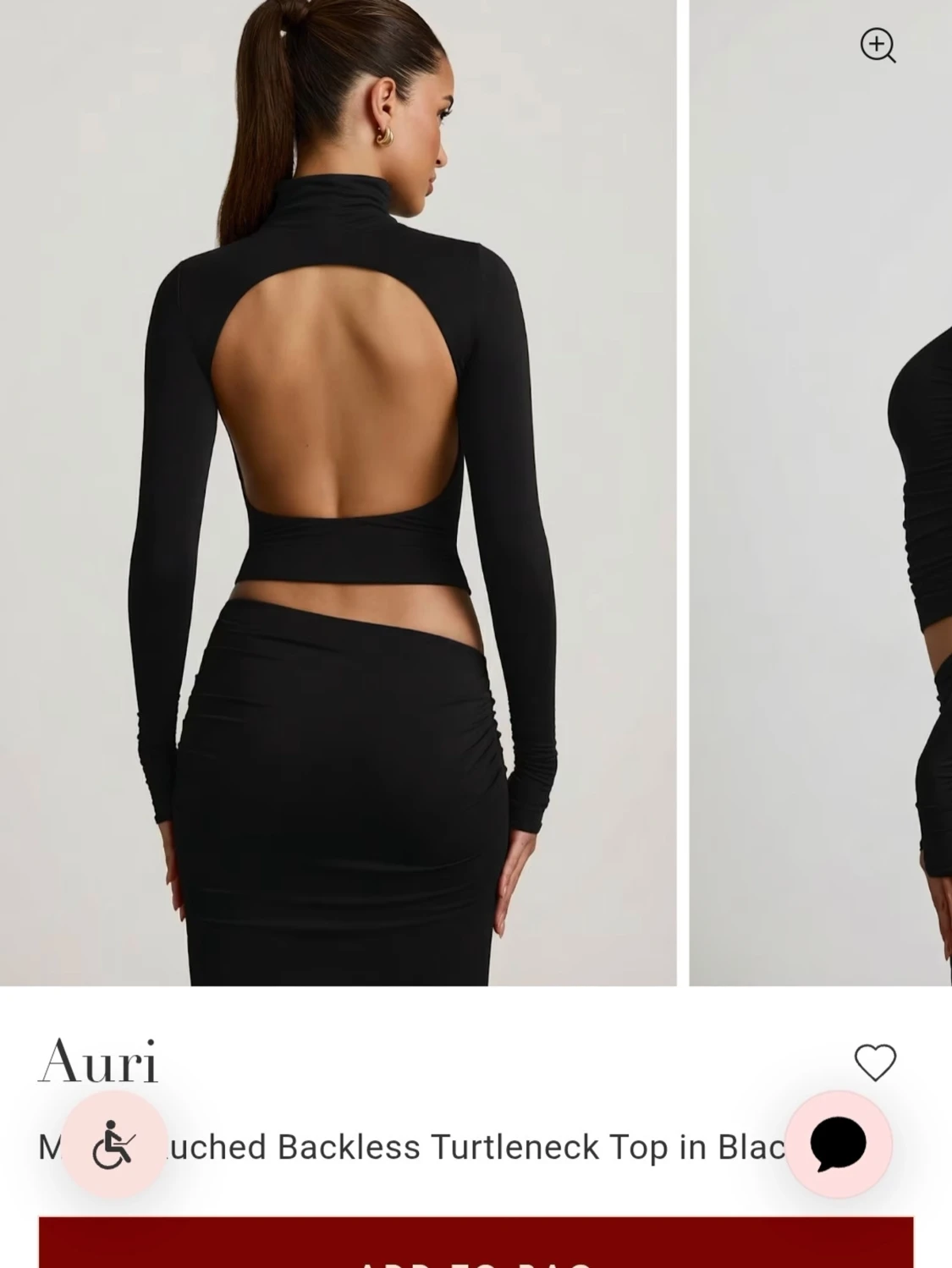 Svart polotopp med öppen rygg från Auri - 2