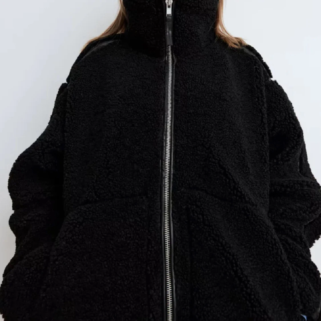 Svart teddyjacka - 90