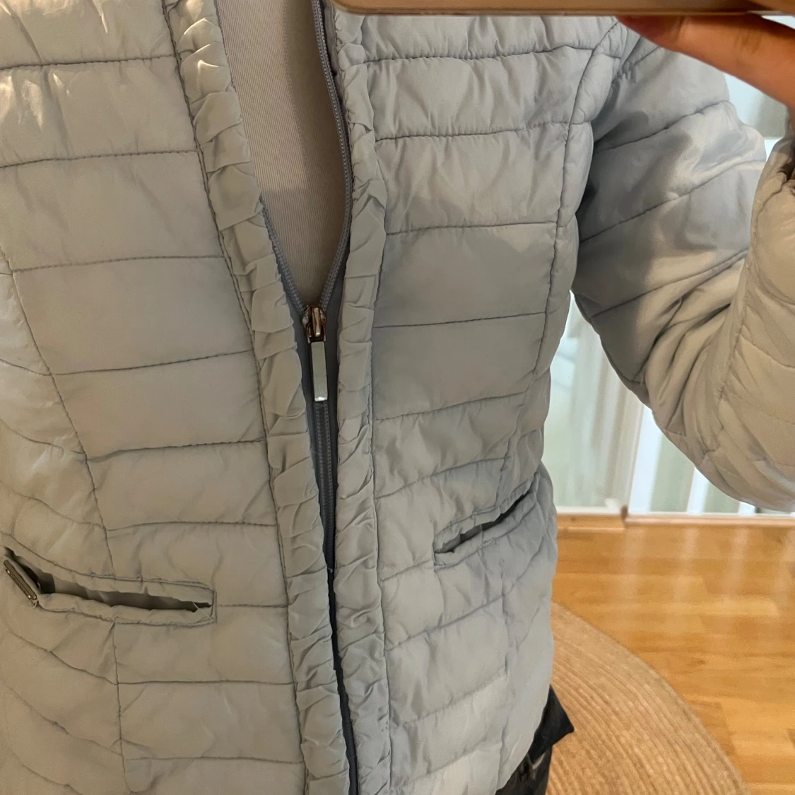 Ljusblå quiltad jacka - 91