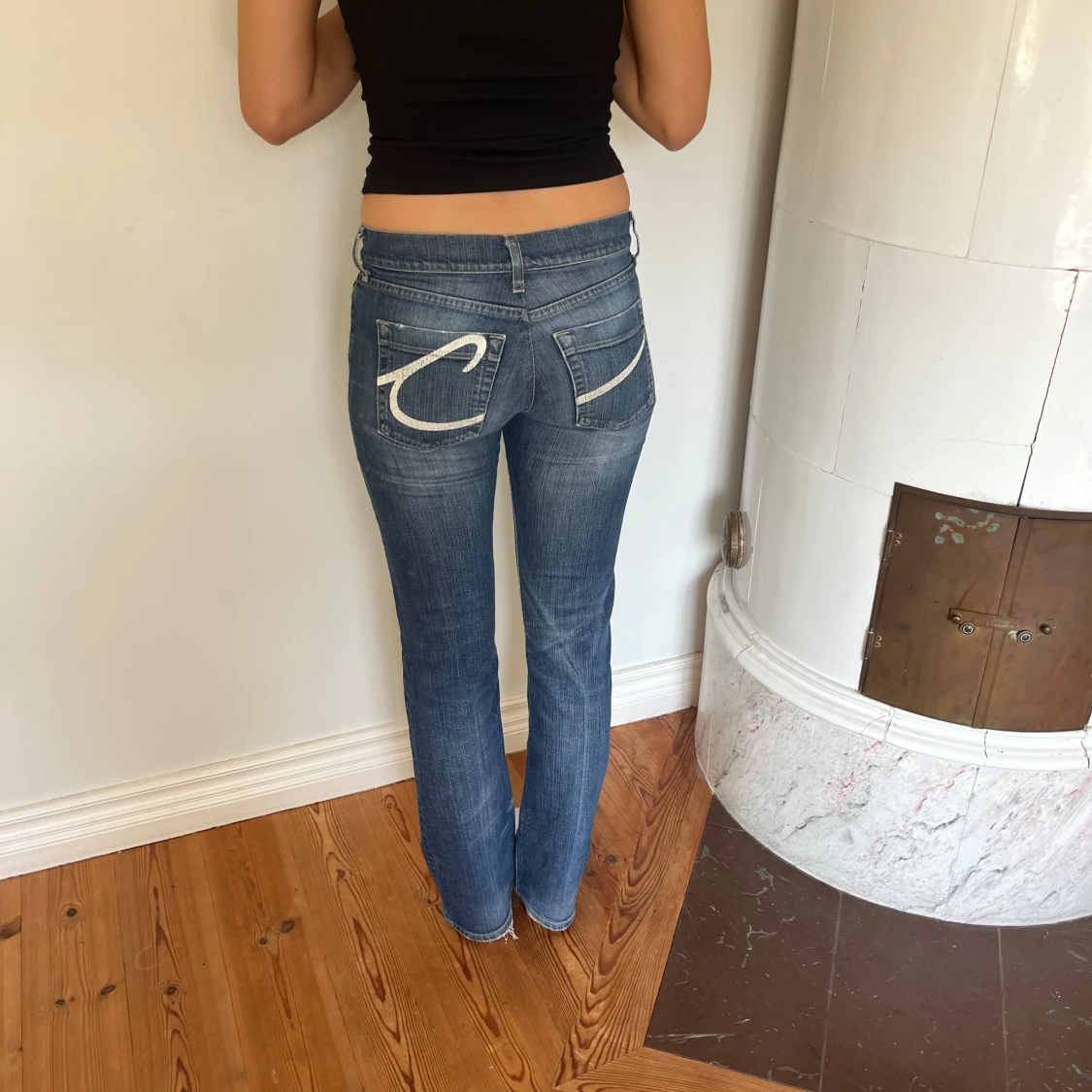 Lågmidjade vintage jeans  - 1