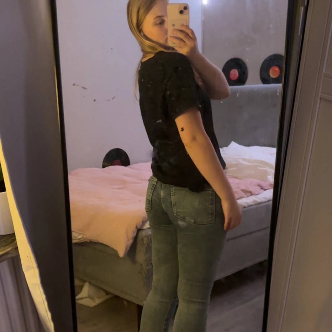 Jättefina bootcut jeans - 90