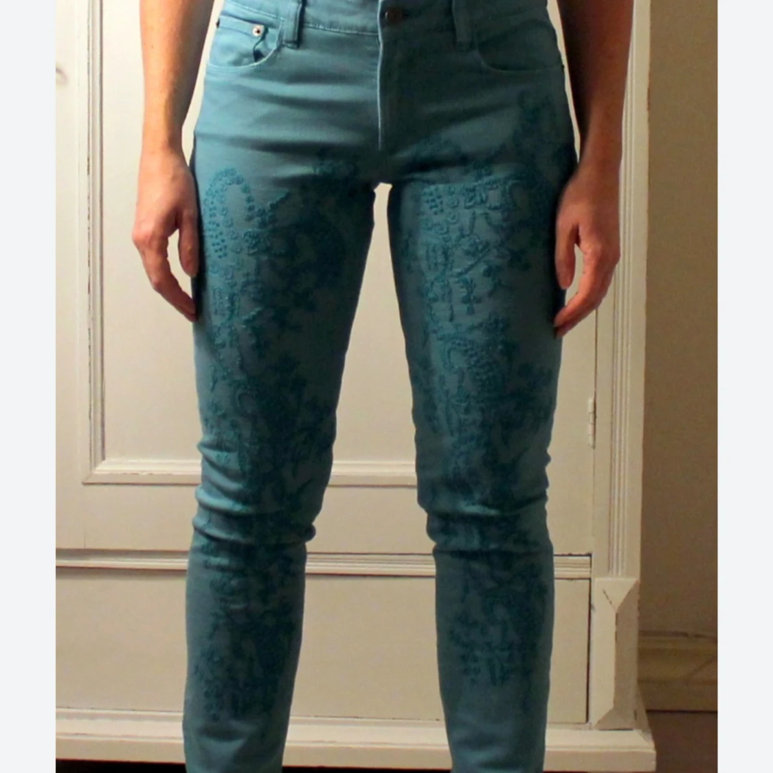 Odd Molly turkosa skinny akle Jeans - 1