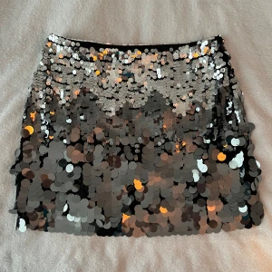 Minikjol med paljetter - Minikjol från H&M i mycket bra skick! Är bara tvättad och använd en gång. 