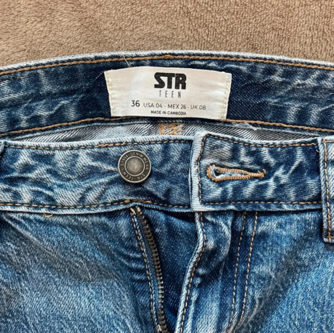 Blå STR bootcut jeans  - 2