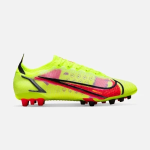 Nike vapor 14 elite AG M gula - Oanvända nya Snygga neongula fotbollsskor från Nike med svarta och röda detaljer. Skorna har en modern design med snörning och en aggressiv sula för optimalt grepp på planen. Ingen box med följer, 