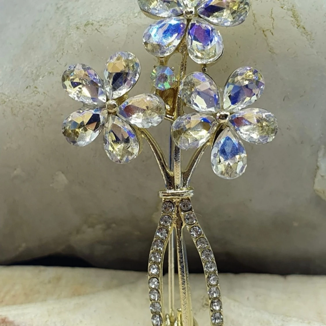 Brosch - Vas med blommor - 90