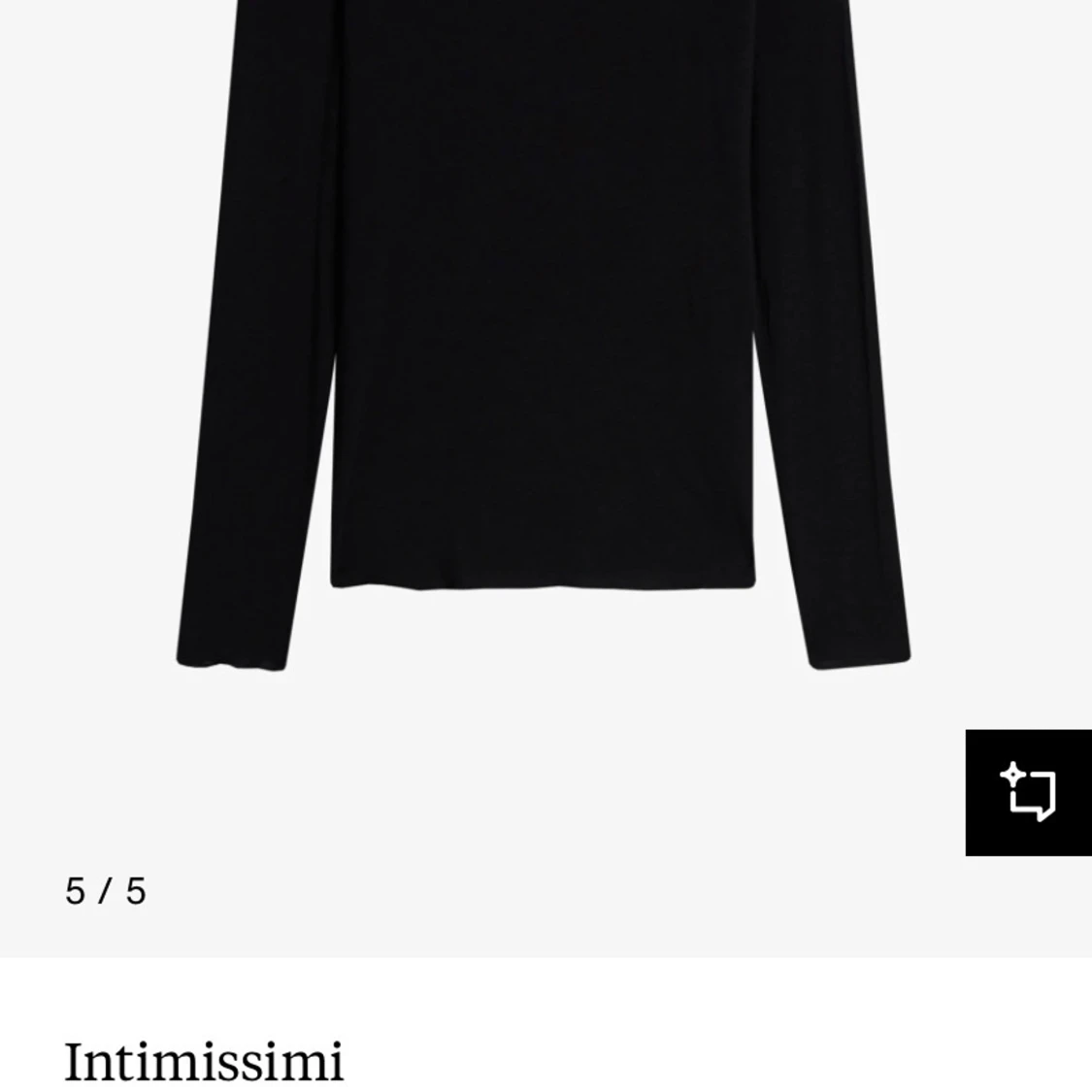 Svart långärmad topp från Intimissimi - 90