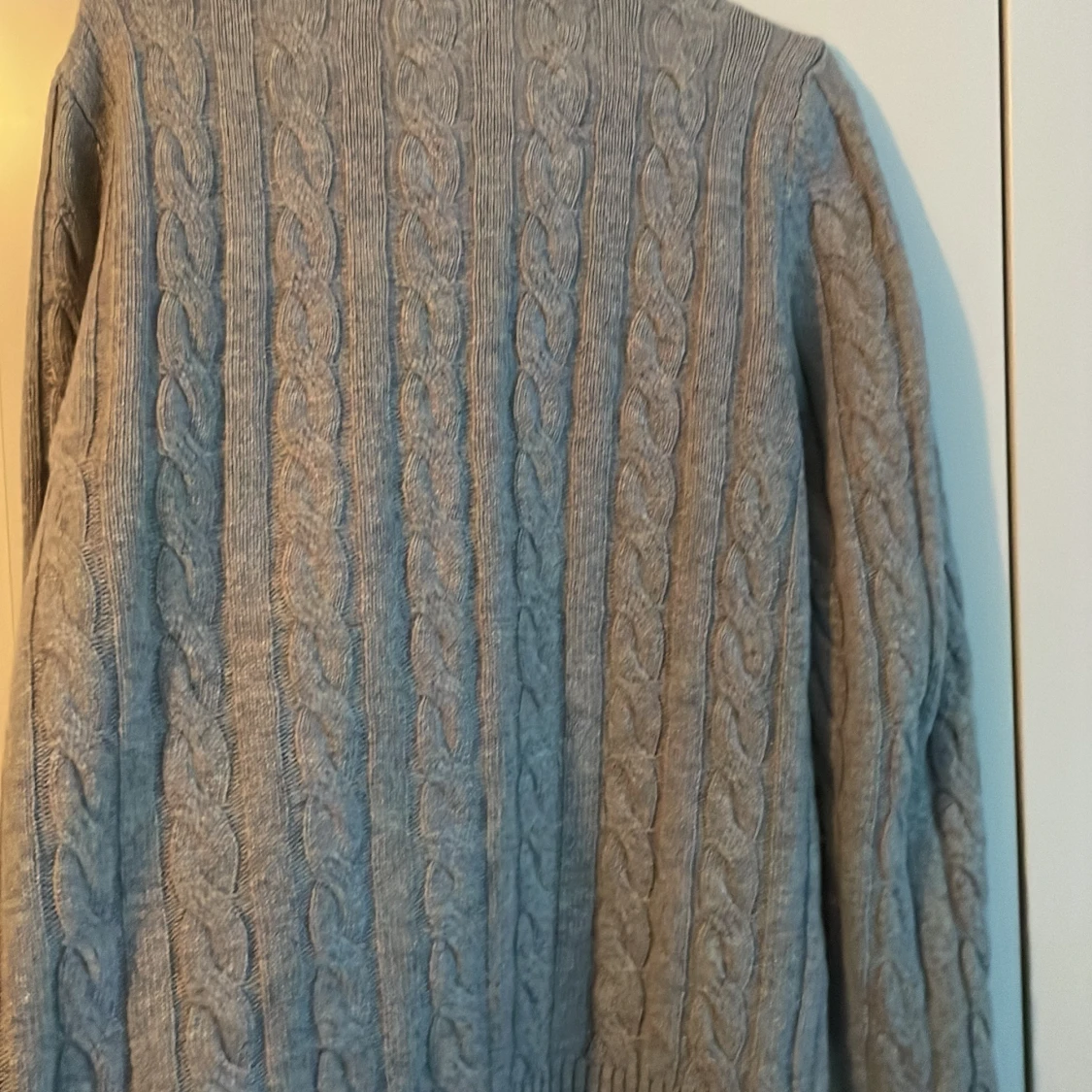 Grå kabelstickad tröja från Polo Ralph Lauren - 4