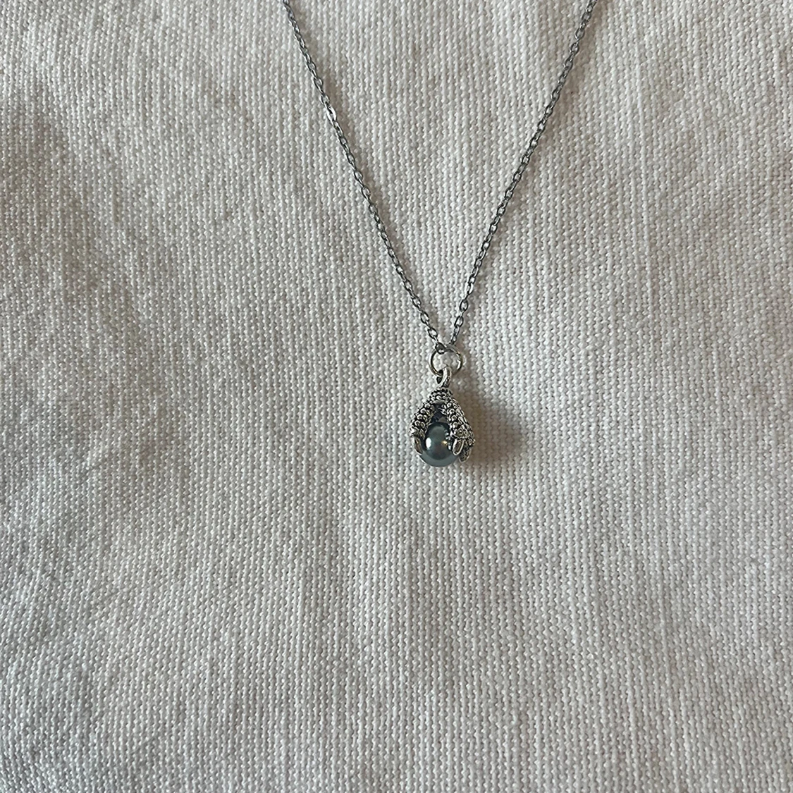 Silver halsband dragon claw - 1