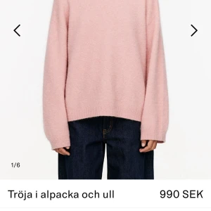 Rosa tröja i alpacka och ull - Mysig rosa stickad tröja. Aldrig använd