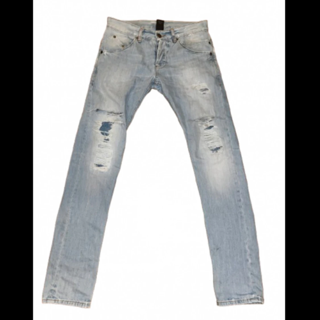 Ljusblå Dondup jeans med slitningar  - 2