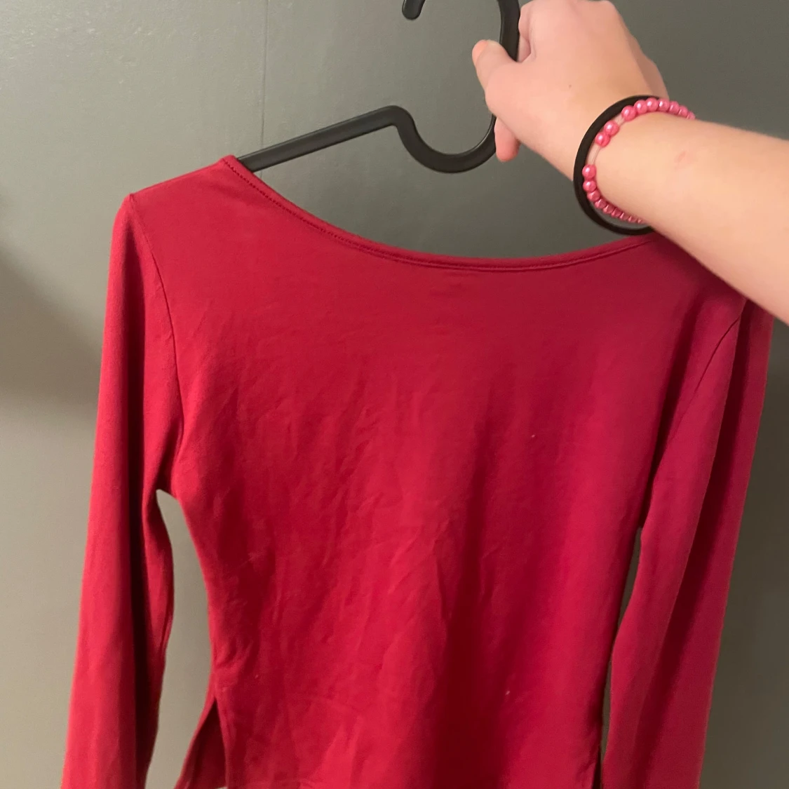 Röd långärmad topp - 1