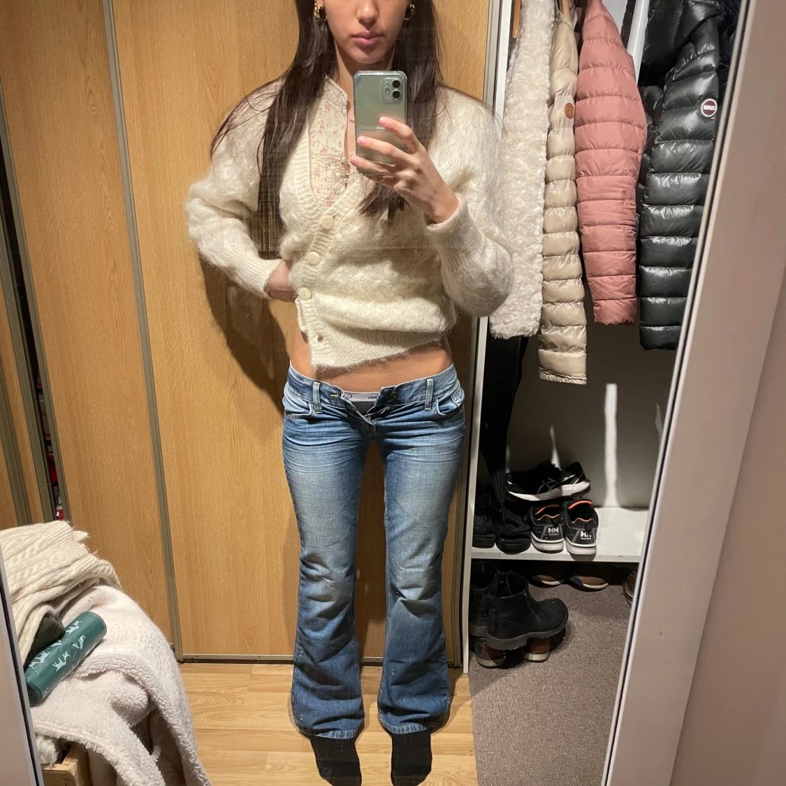 Lågmidjade bootcut jeans  - 3