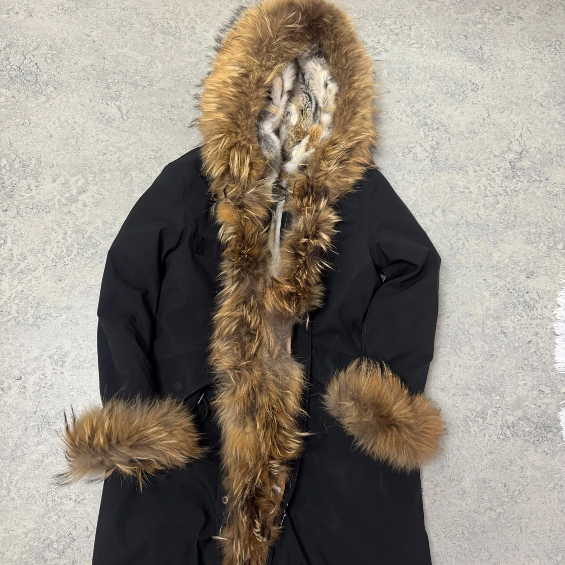 Vinterjacka, Parka, med äkta räv- och kaninpäls - 91