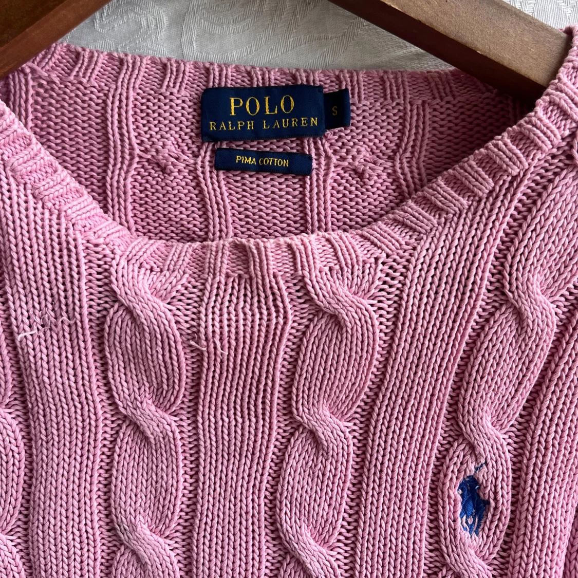 Rosa stickad tröja från Polo Ralph Lauren